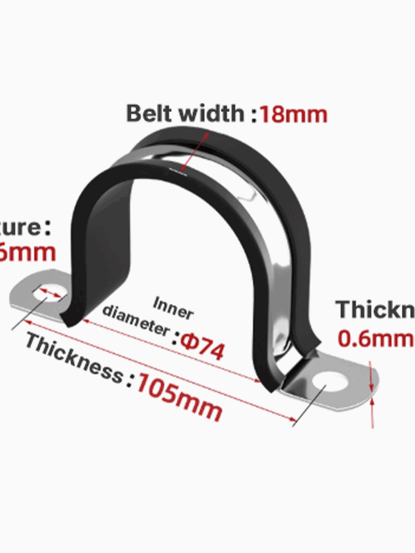 304 Stainless Steel U-shaped clamp (M75) - Yes