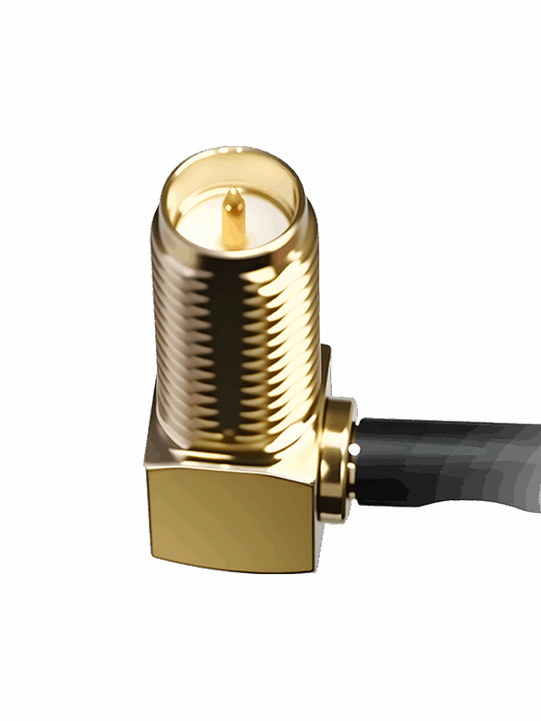 IPEX (U.FL) Ver.1 to SMA Antenna Feeder Cable, RF1.13 - SMA Male Right Angle Connector(10mm)
