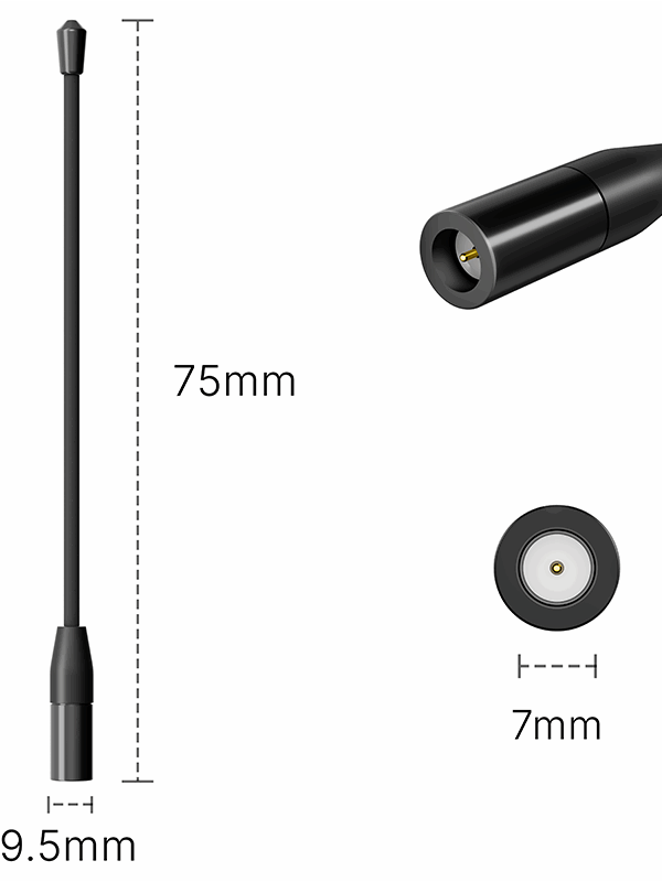 GT-800 868, 915 MHz Whip Antenna